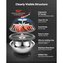 VEVOR Manual Bud Leaf Trimmer 24 in Bud Bowl Trimmer Hydroponic Trimming Machine