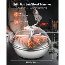 VEVOR Manual Bud Leaf Trimmer 24 in Bud Bowl Trimmer Hydroponic Trimming Machine