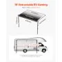 VEVOR Manual RV Awning Complete Kit, 16' Retractable Awning with Aluminum Alloy Frame, Outdoor Trailer Awning, Fit for Most RVs(Black Fade)