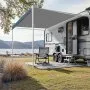 VEVOR Manual RV Awning Complete Kit, 18' Retractable Awning with Aluminum Alloy Frame, Outdoor Trailer Awning, Fit for Most RVs(Blue Fade)