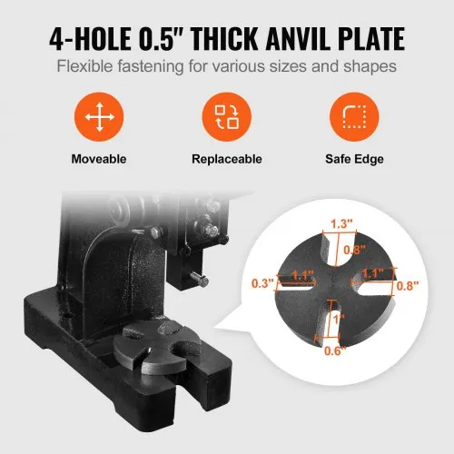 Arbor Press 2-Ton Cast Iron Heavy Duty For Metal Stamping
