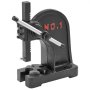 VEVOR arbor press no. 1 with a sturdy black cast iron body and a chrome handle.