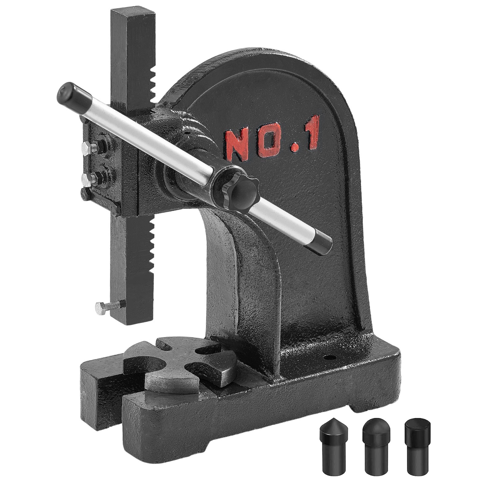 VEVOR arbor press no.1 with a sturdy design and interchangeable heads for versatile pressing tasks.