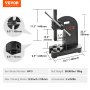VEVOR Arbor Press, 3 Ton Manual Arbor Press, 310 mm Maximum Height, Cast Iron Heavy-duty Manual Desktop Arbor Press, Precision Hand Press for Stamping, Bending, Stretching, Forming