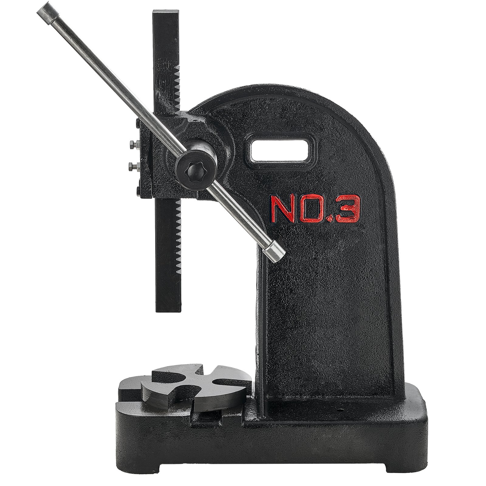 VEVOR Arbor Press, 3 Ton Manual Arbor Press, 310 mm Maximum Height, Cast Iron Heavy-duty Manual Desktop Arbor Press, Precision Hand Press for Stamping, Bending, Stretching, Forming