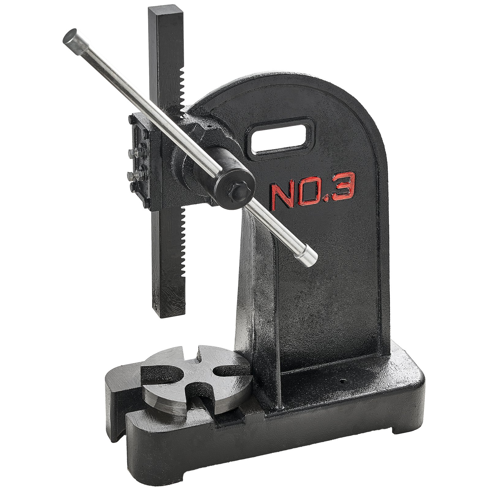 VEVOR Arbor Press, 3 Ton Manual Arbor Press, 310 mm Maximum Height, Cast Iron Heavy-duty Manual Desktop Arbor Press, Precision Hand Press for Stamping, Bending, Stretching, Forming