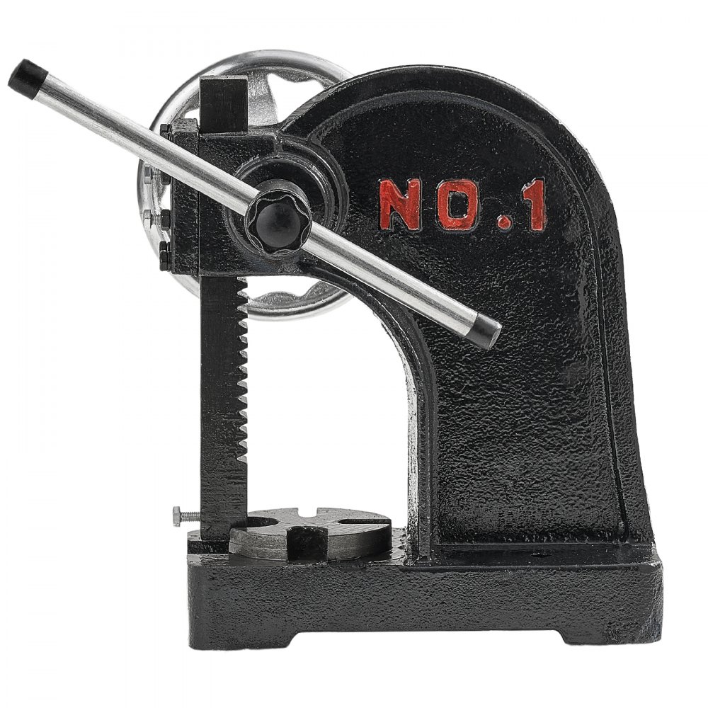 VEVOR Arbor Press, 1 Ton Manual with Handwheel, 5.9" Max Height, Durable Cast Iron Construction, Desktop Manual Press for Stamping, Bending, Stretching, Forming Tasks