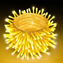 VEVOR LED Christmas String Lights 200 LED 76 ft Connectable Warm White Lights