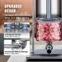 VEVOR Manual Sausage Stuffer, 15 L / 30 LBS Vertical Sausage Machine, Dual-Speed Meat Stuffer, Made of Food-Grade 304 Stainless Steel, Includes 5 Stuffing Tubes, for Home Kitchen Restaurant Commercial