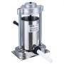 VEVOR Manual Sausage Stuffer, 2 L / 5 LBS Vertical Sausage Machine with G-type Clamp, Food-Grade 304 Stainless Steel Barrel with 2 Stuffing Tubes, for Home Kitchen Restaurant Commercial