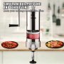 VEVOR Sausage Stuffer, 5LBS/3L Capacity, 304 Stainless Steel Vertical Sausage Stuffer, Sausage Filling Machine with 3 Stuffing Tubes, Suction Base and Manual Crank for Household or Commercial Use