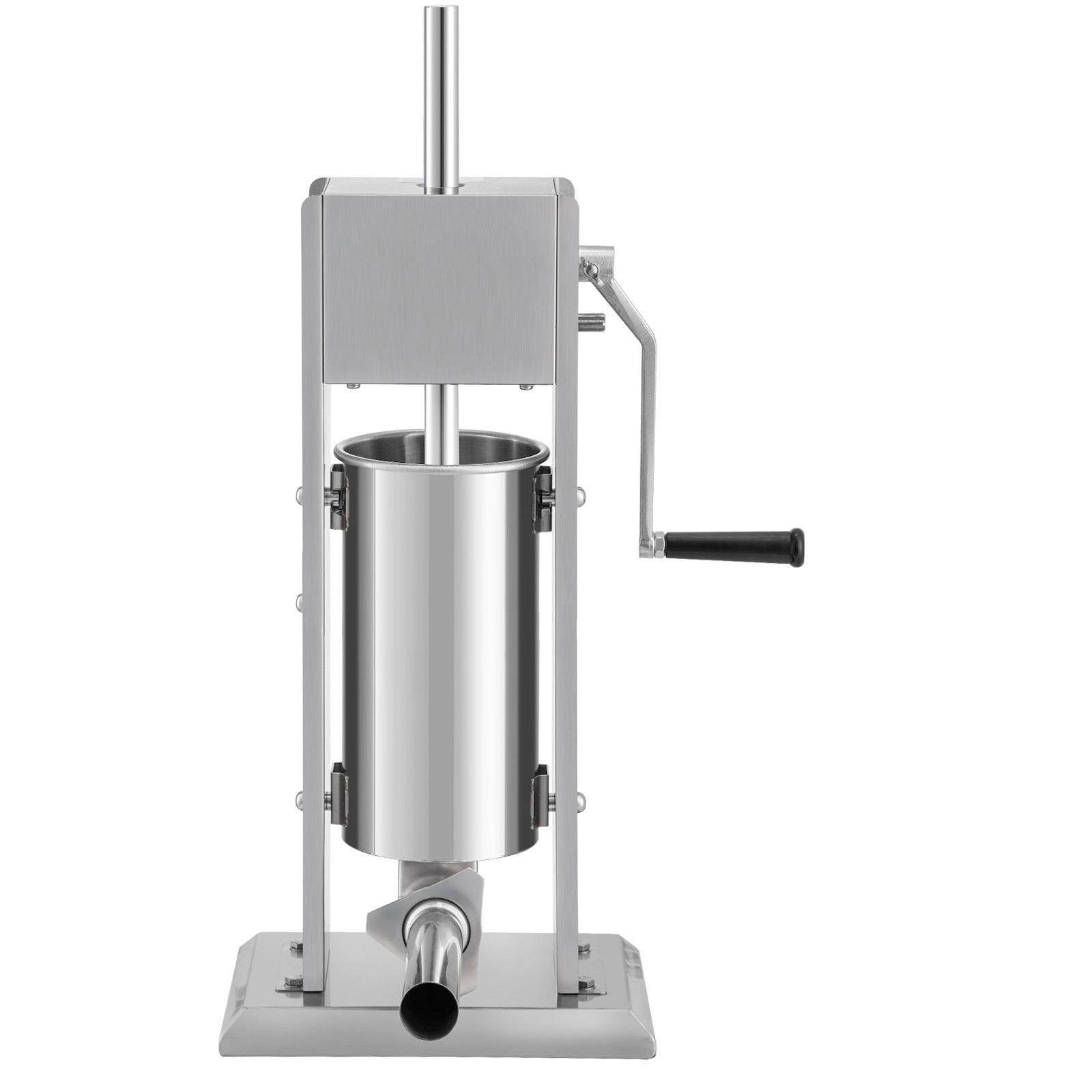 VEVOR Manual Sausage Stuffer, 8LBS/5L Capacity, Two Speed 304 Stainless Steel Vertical Sausage Stuffer, Sausage Filling Machine with 4 Stuffing Tubes, Suction Base for Household or Commercial Use