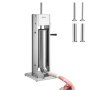 VEVOR Manual Sausage Stuffer, 11LBS/7L Capacity, Two Speed 304 Stainless Steel Vertical Sausage Stuffer, Sausage Filling Machine with 4 Stuffing Tubes, Suction Base for Household or Commercial Use