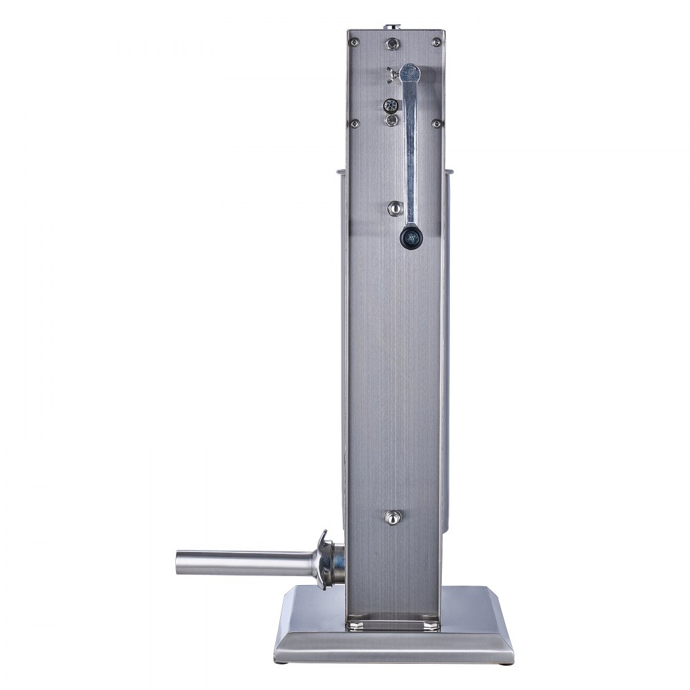 VEVOR Manual Sausage Stuffer, 7 L / 15 LBS Vertical Sausage Machine, Dual-Speed Meat Stuffer, Made of Food-Grade 304 Stainless Steel, Includes 5 Stuffing Tubes, for Home Kitchen Restaurant Commercial