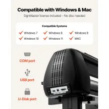 VEVOR Vinyl Cutter Machine, 53 inch Max Feed Width, Dual Blades, Adjustable Force and Speed, LED Display, Vinyl Plotter Cutter Printer with Signmaster Software for Compatible with Windows and macOS