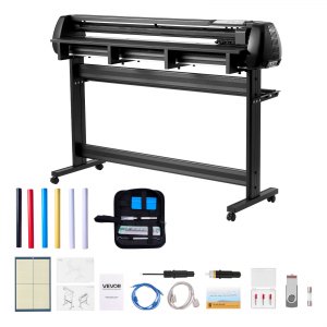 VEVOR Vinyl Cutter Machine, 53 inch Max Feed Width, Dual Blades, Adjustable Force and Speed, LED Display, Vinyl Plotter Cutter Printer Bundle with Sticker Sheets, Transfer Film, Signmaster Software | VEVOR US