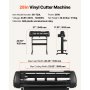 Máquina cortadora de vinilo VEVOR, ancho de alimentación máximo de 28 pulgadas, cuchillas dobles, fuerza y velocidad ajustables, pantalla LED, paquete de impresora cortadora de vinilo con plóter, hojas de pegatinas, película de transferencia y software Signmaster.