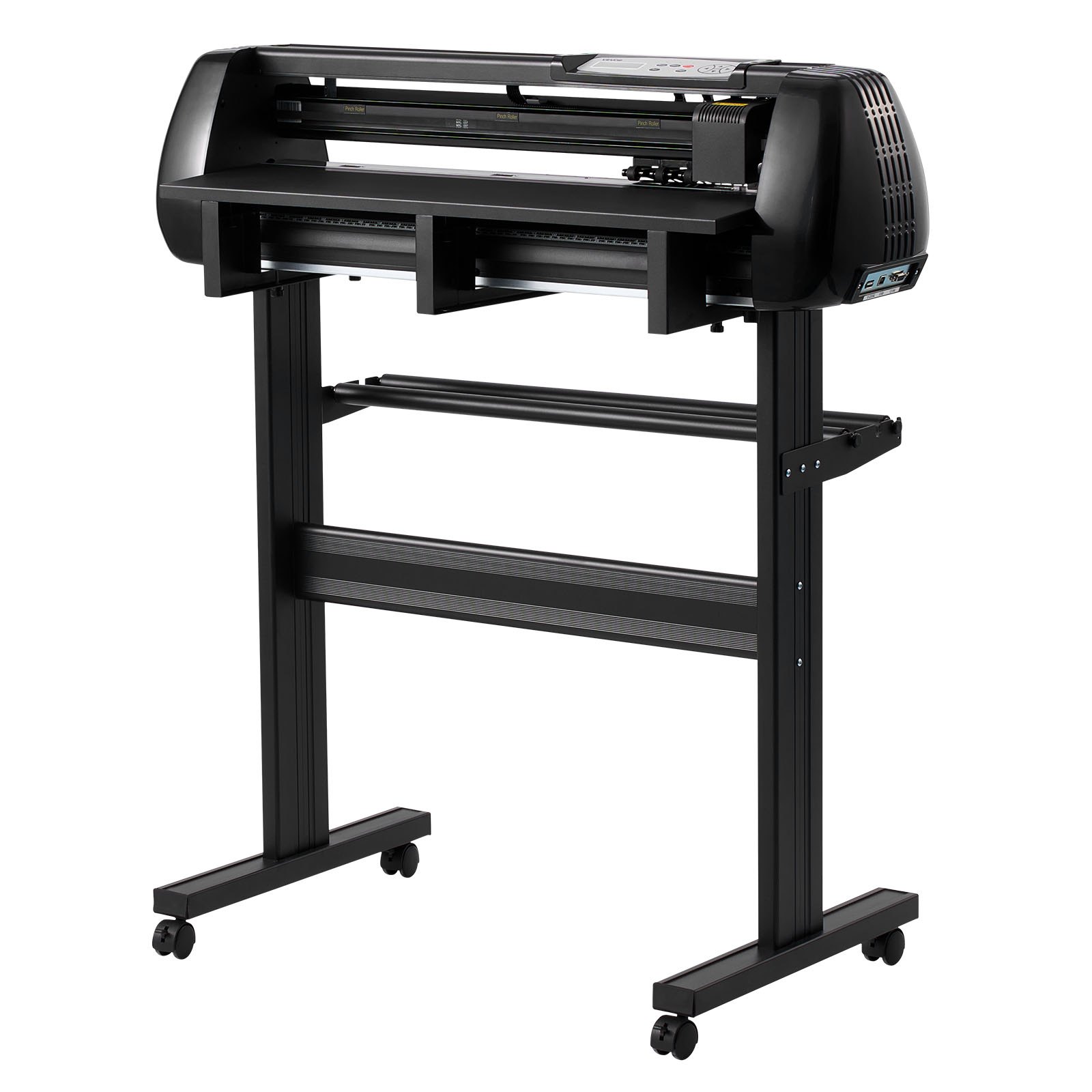 VEVOR Vinyl Cutter Machine, 28 inch Max Feed Width, Dual Blades, Adjustable Force and Speed, LED Display, Vinyl Plotter Cutter Printer Bundle with Sticker Sheets, Transfer Film, Signmaster Software