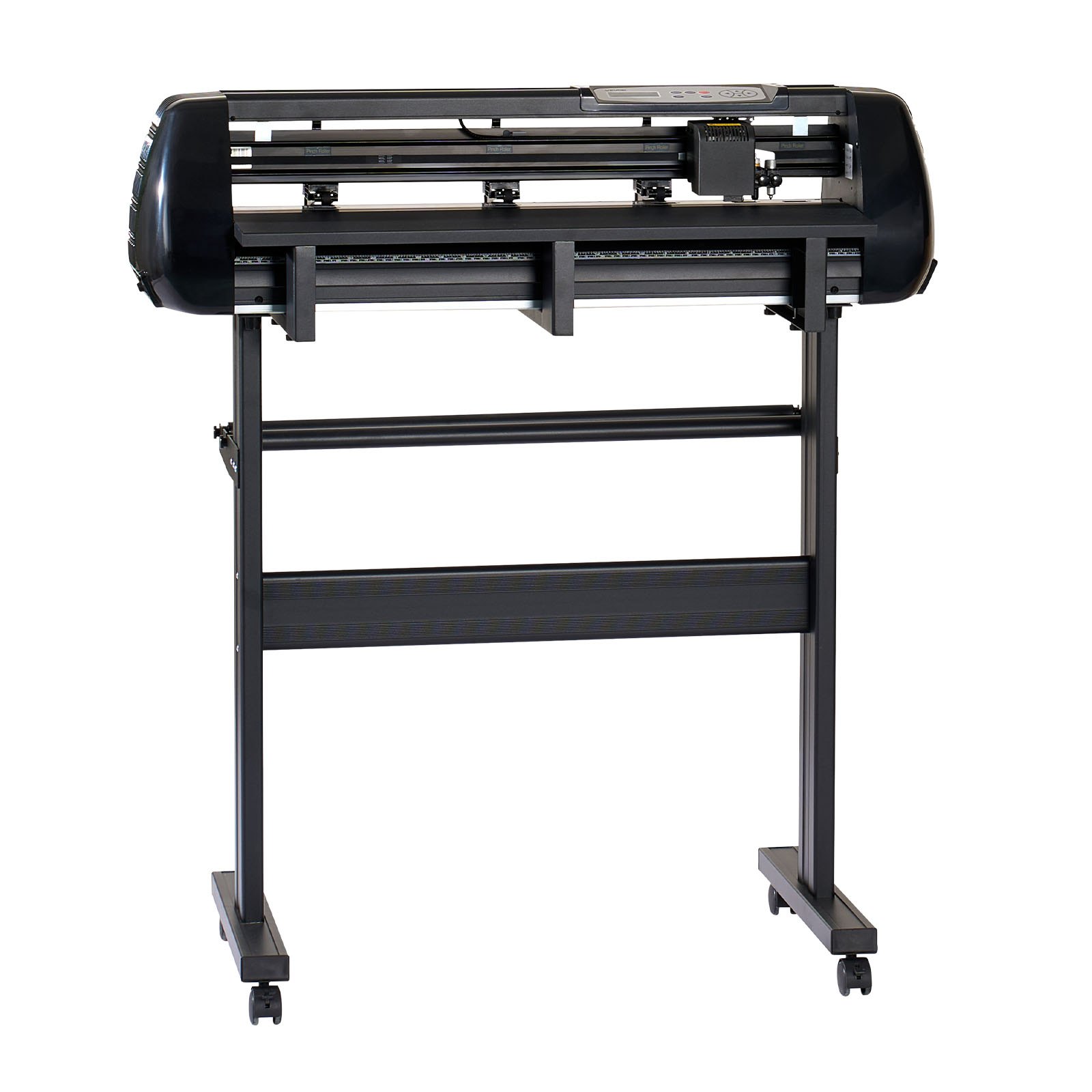 VEVOR Vinyl Cutter Machine, 28 inch Max Feed Width, Dual Blades, Adjustable Force and Speed, LED Display, Vinyl Plotter Cutter Printer Bundle with Sticker Sheets, Transfer Film, Signmaster Software