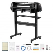 VEVOR Vinyl Cutter Machine, 28 inch Max Feed Width, Dual Blades, Adjustable Force and Speed, LED Display, Vinyl Plotter Cutter Printer with Signmaster Software for Compatible with Windows and macOS