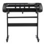 VEVOR Vinyl Cutter Machine, 34 inch Max Feed Width, Dual Blades, Adjustable Force and Speed, LED Display, Vinyl Plotter Cutter Printer Bundle with Sticker Sheets, Transfer Film, Signmaster Software