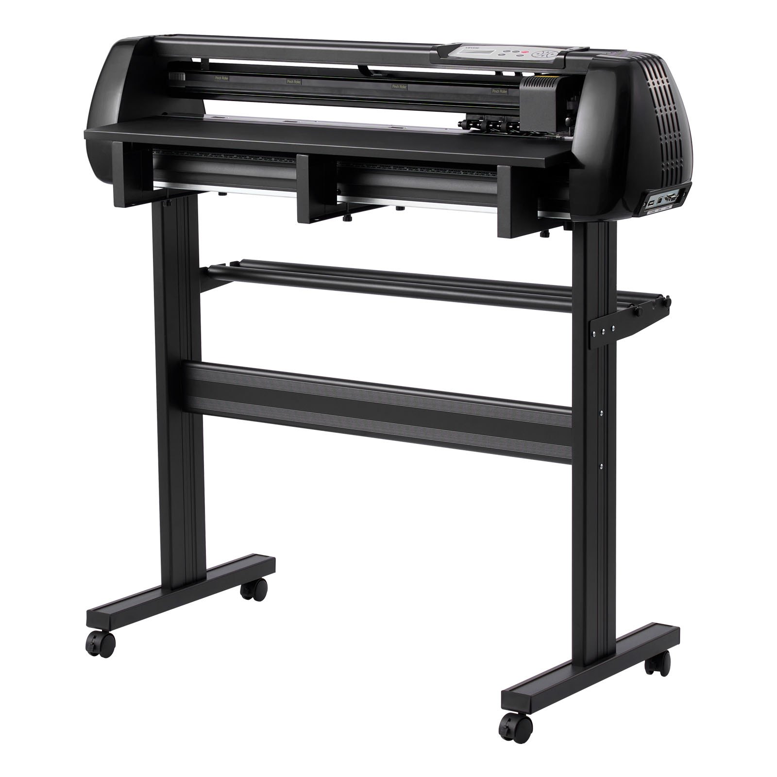 VEVOR Vinyl Cutter Machine, 34 inch Max Feed Width, Dual Blades, Adjustable Force and Speed, LED Display, Vinyl Plotter Cutter Printer Bundle with Sticker Sheets, Transfer Film, Signmaster Software