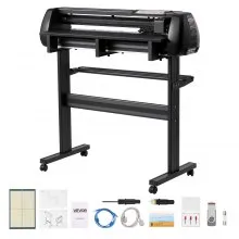 VEVOR Vinyl Cutter Machine, 34 inch Max Feed Width, Dual Blades, Adjustable Force and Speed, LED Display, Vinyl Plotter Cutter Printer with Signmaster Software for Compatible with Windows and macOS