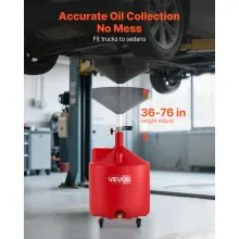 VEVOR Waste Oil Drain Tank 18 Gallon Industrial Fluid Drain Tank with Funnel
