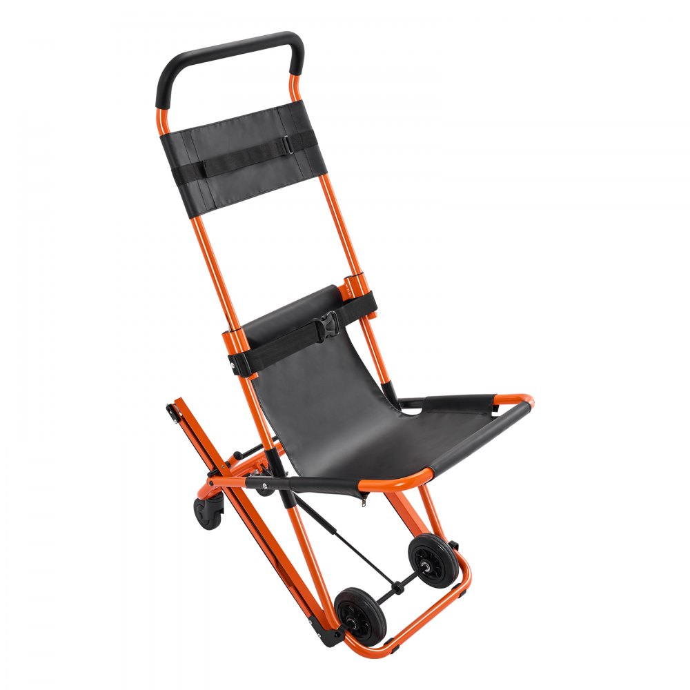 VEVOR Manual Stair Chair, 350 lbs Load Capacity, Foldable Emergency Stair Wheelchair with 4 Wheels, Portable Transport Stair Chair Ambulance Firefighter Evacuation Use for Elderly, Disabled Transfer