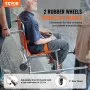 VEVOR EMS Stair Chair, 350 lbs Load Capacity, Foldable Aluminum Emergency Stair Climbing Wheelchair with 2 Wheels, Portable Stair Lift Chair Ambulance Firefighter Evacuation Use for Elderly, Disabled