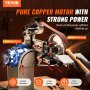 VEVOR belt grinder, 1500w high power, 2900rpm speed, pure copper motor, continuous operation, durable.