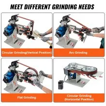 VEVOR Belt Grinder Sander 72 x 2-Inch Belt Polisher with VFD 3 Grinding Moulds