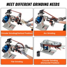 VEVOR Belt Grinder Sander 72 x 2-Inch Belt Polisher with VFD 3 Grinding Moulds