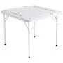 VEVOR Mahjong Table, Square 4 Player Folding Card Table with 4 Cup Holders & 4 Chip Trays, Portable Domino Game Table with 1 Set of Dominoes for Mahjong Poker Puzzles, 35.4 x 35.4-inch, White