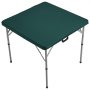 green folding VEVOR mahjong table with sturdy metal legs and a handle for easy transport.