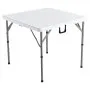 VEVOR mahjong table with white tabletop and foldable metal legs for easy storage and portability.