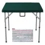 VEVOR mahjong table with closed green tabletop and a full set of mahjong tiles displayed below.
