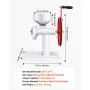 VEVOR Manual Grain Mill with Flywheel, Hand-Crank Corn Grinder, Heavy-Duty Carbon Steel Wheat Grinding Mill with Adjustable Fineness & 0.53 Gallon Hopper for Grains Spices Coffee Beans Nuts