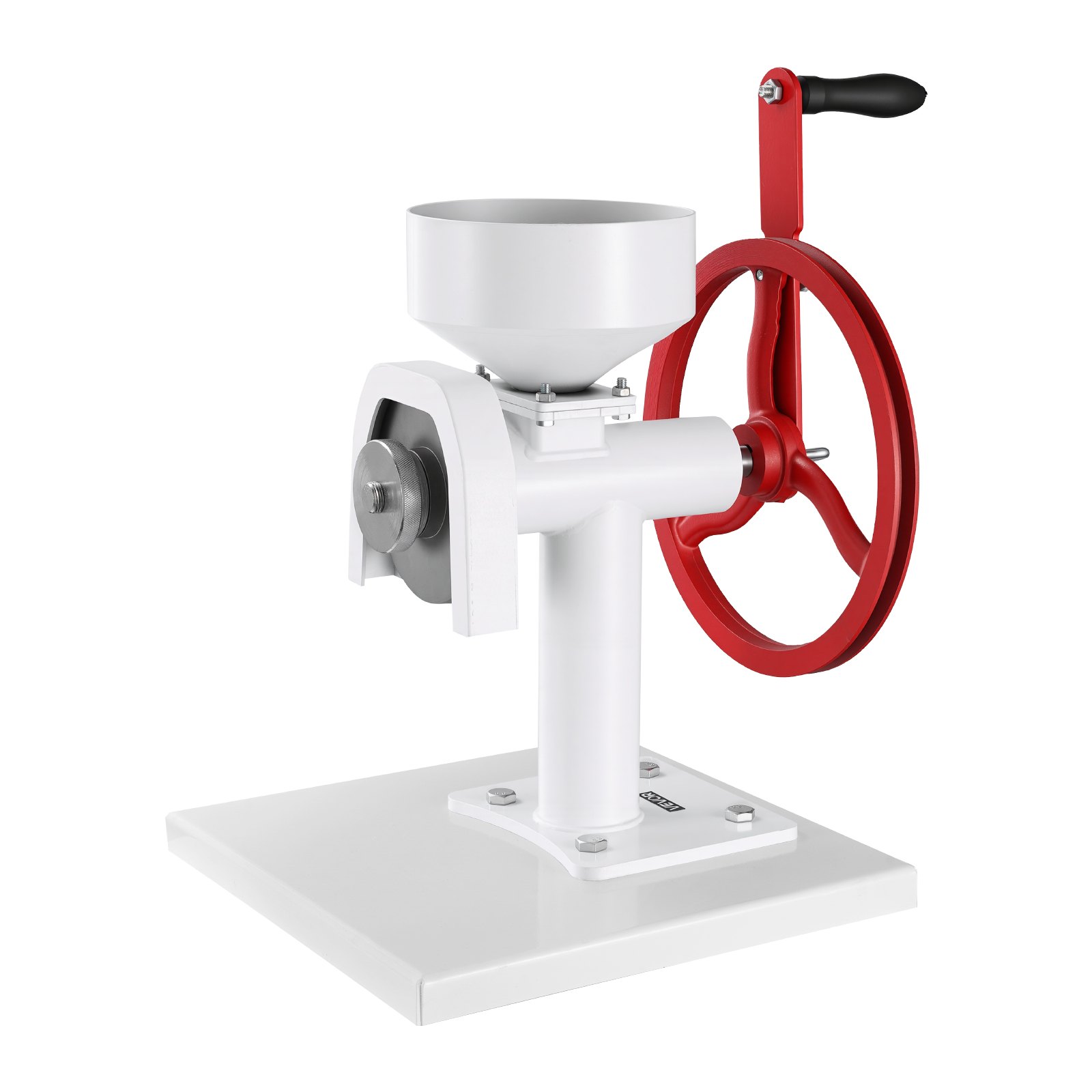 VEVOR Manual Grain Mill with Flywheel, Hand-Crank Corn Grinder, Heavy-Duty Carbon Steel Wheat Grinding Mill with Adjustable Fineness & 0.53 Gallon Hopper for Grains Spices Coffee Beans Nuts