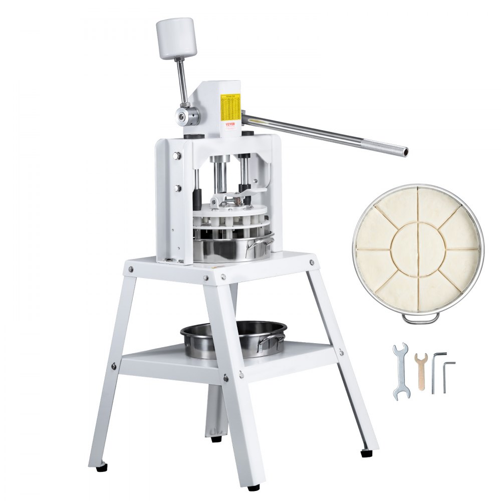 VEVOR - Divisor de masa manual, 10 unidades, cortador de masa con prensa manual, máquina para hacer pan para panadería