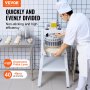 VEVOR - Divisor de masa manual, 40 piezas, cortador de masa con prensa manual, máquina para hacer pan para panadería