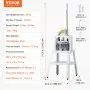 VEVOR Dough Divider Rounder, 40PCS Manual Dough Equal Divider Machine, 1.06oz - 4.94oz Hand Press Dough Cutter with 304 Stainless Steel Tray and Blade, Bread Maker for Bakery, Restaurant, Commercial