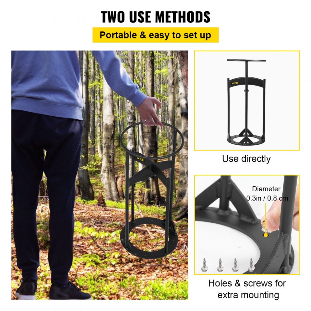 VEVOR Firewood Splitter, Q235 Steel Wood Splitter Wedge, for Splitting 7" Diameter Wood Manual Wedge Wood Splitter, 10"x21" Portable Log Splitting w/ 4 Screws & Blade Cover, for Home, Campsite