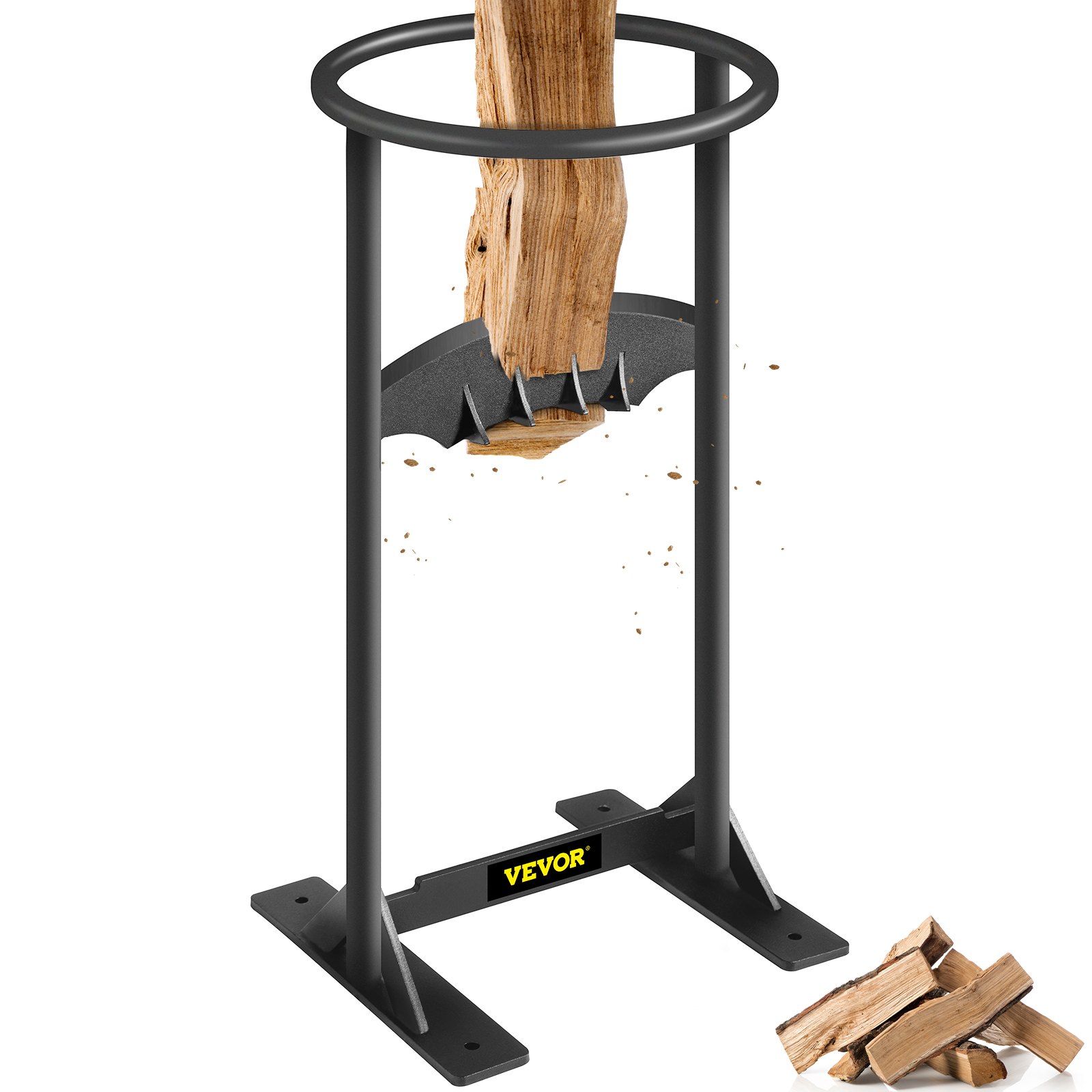 VEVOR Firewood Splitter, Q235 Steel Wood Splitter Wedge, for Splitting 6" Diameter Wood Manual Wedge Wood Splitter, 8.3"x17" Portable Log Splitting w/ 4 Screws & Blade Cover, for Home, Campsite