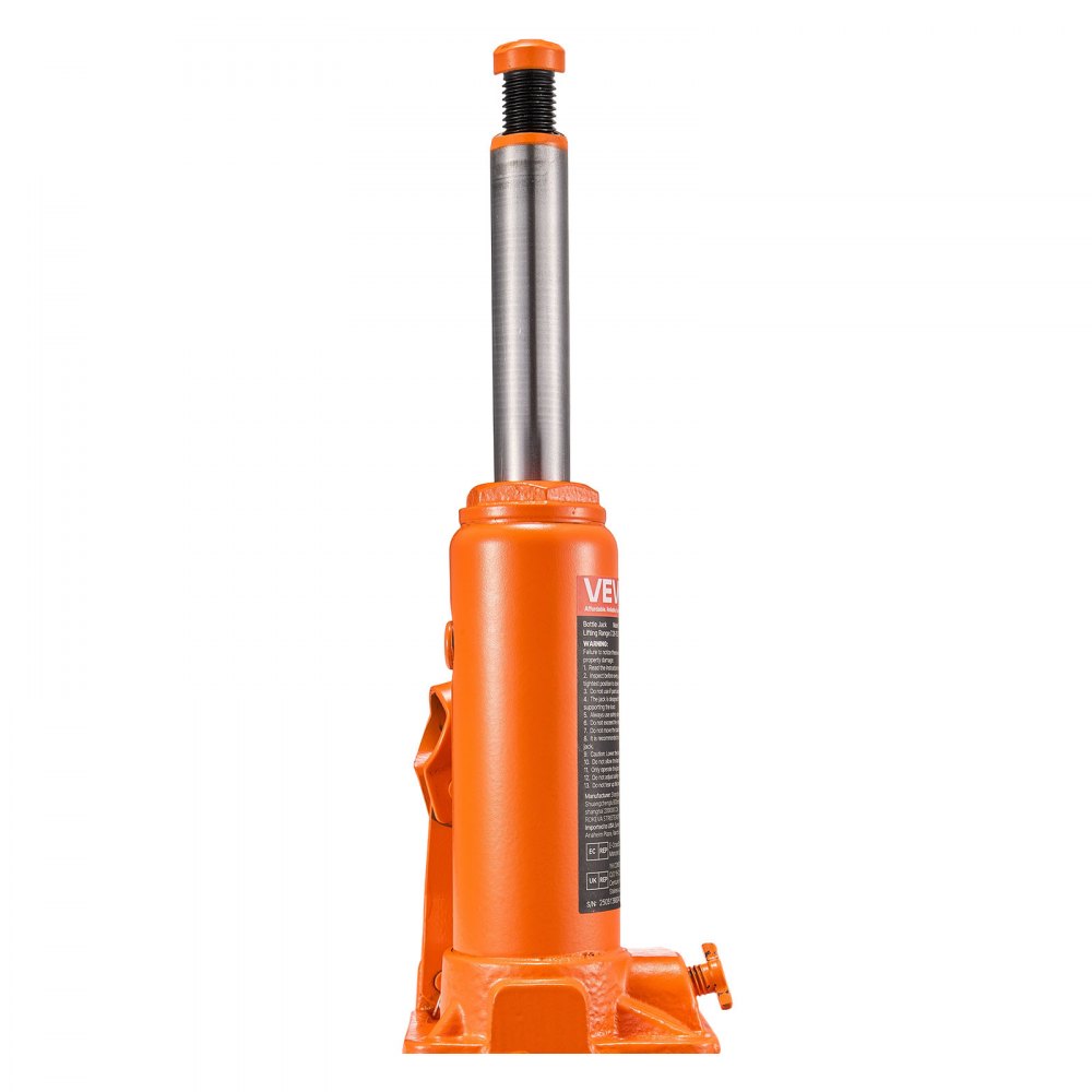 VEVOR Hydraulic Bottle Jack, 4 Ton (8818.4 lbs) Capacity, 7.3-13.8 Inch Lifting Range, Heavy Duty Welded Bottle Jack for Car, SUV, Pickup, Auto Repair, House Lift and Agricultural Equipment, Orange