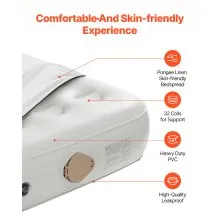 Air Mattress with Frame & Pump 1 Person Blow Up Camping Mattress 300lbs