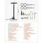 VEVOR PCP Hand Pump, 4 Stage, High Pressure Air Rifle Filling Stirrup Pump, Max 40 MPa 5800 PSI, with Oil-Moisture Filter, Pressure Gauge, Stainless Steel Body, for Airguns Paintball Tire Filling