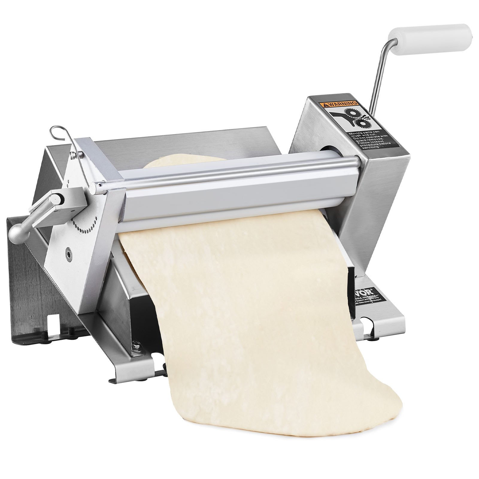 VEVOR Manual Dough Sheeter Machine, Puff Pastry Sheeter and Fondant Roller, Removable Handle, Panel, Roller for Easy Cleaning, Max 1/2 inch Adjustable Thickness, for Home or Small Commercial Kitchens