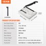 VEVOR Paper Cutter, Guillotine Trimmer, 381 mm Cut Length, 16 Sheets Capacity, Heavy Duty Guillotine Paper Cutter with Guard Rail/Blade Lock for Cardstock/Cardboard, Paper Trimmer for Home Office