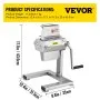 VEVOR Meat Tenderizer Machine, 5 in/12.5 cm Cutting Width, Manual Steak Tenderizer with Stainless Steel Blades and C-Clamp Combs, Heavy Duty Construction Used for Tendering Pork Beef Mutton